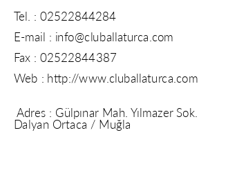 Club Alla Turca iletiim bilgileri